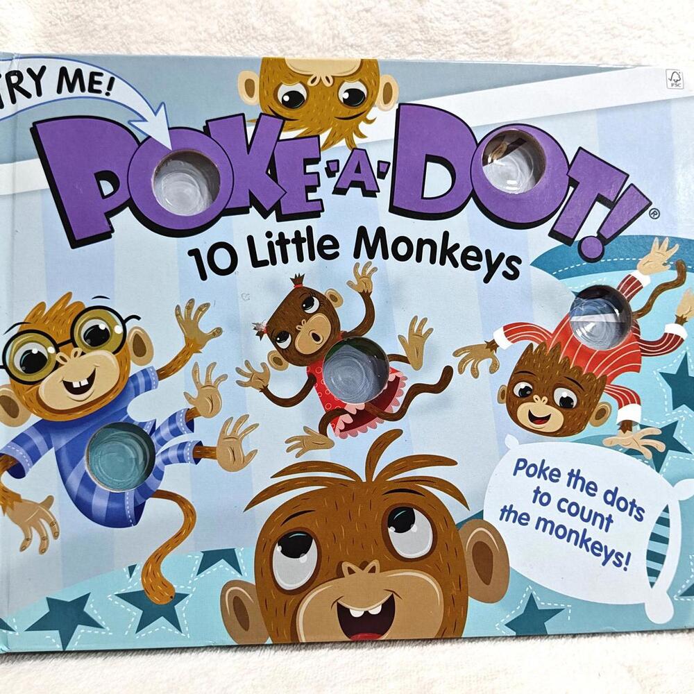Poke-A-Dot: 10 Little Monkeys (Board Book)